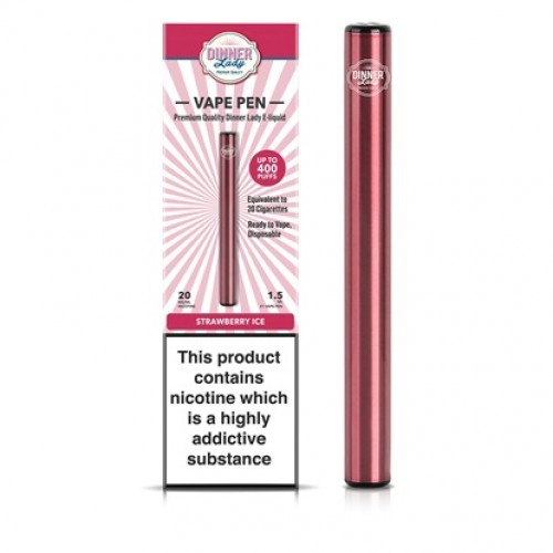 Dinner Lady Strawberry Ice Disposable Vape Pen 20Mg 1.5ml